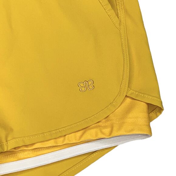 Albion Mustard Lunge Shorts High Waisted Stretch Running Workout Yellow Small - Picture 3 of 8